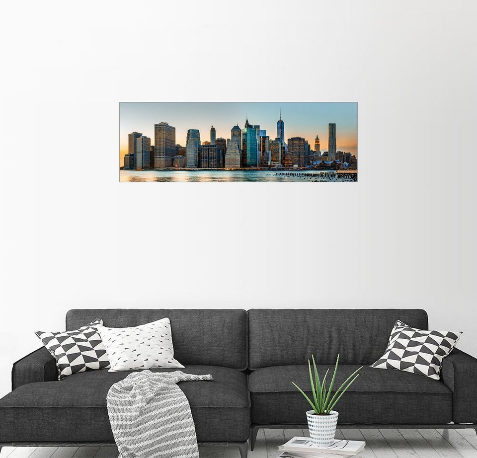 Posterlounge Wandbild, PremiumPoster Beleuchtete Fenster