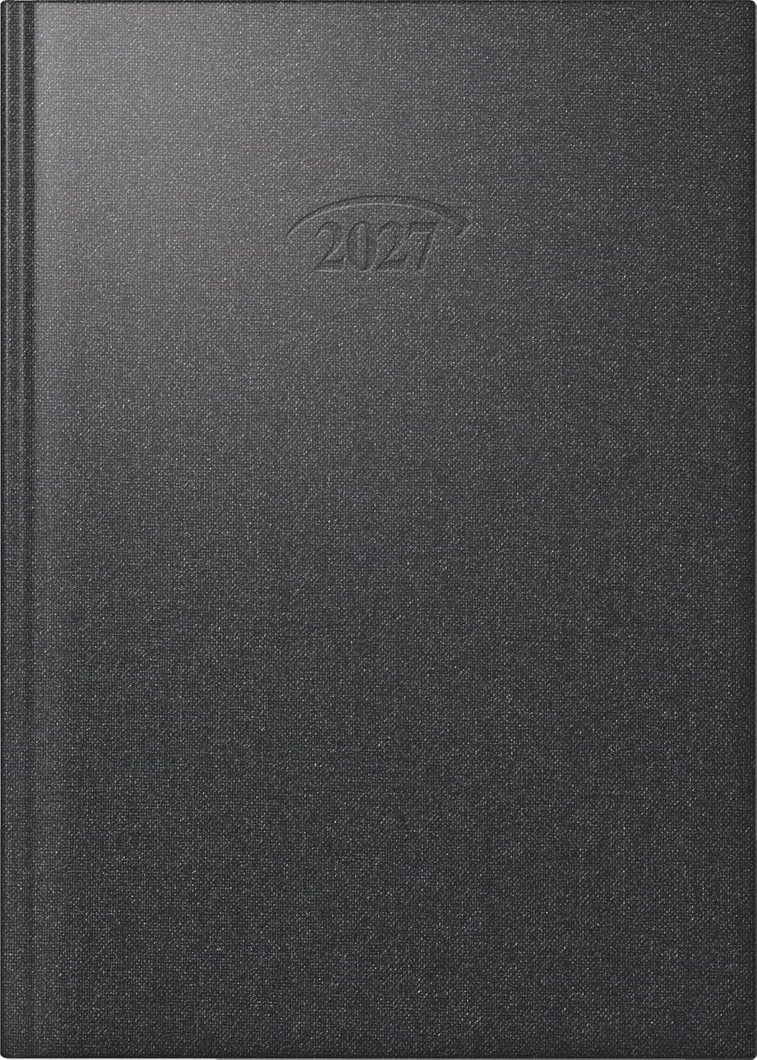 Buchkalender BRUNNEN Buchkalender Mod. 765 2027, A5, Kunststoff, vulkanschwarz