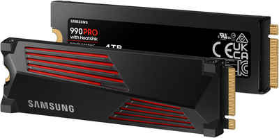 Samsung 990 PRO Heatsink 4TB interne SSD (4000 GB) 7450 MB/S Lesegeschwindigkeit, 6900 MB/S Schreibgeschwindigkeit