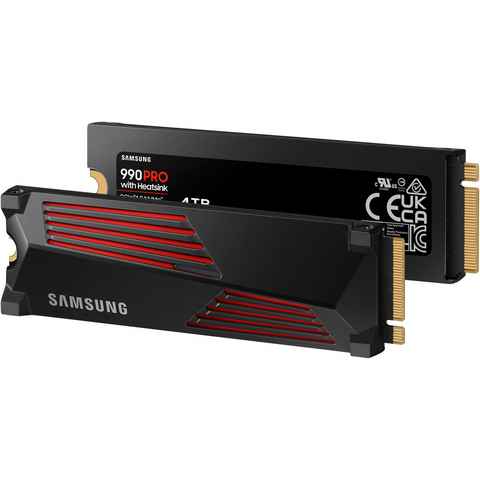 Samsung 990 PRO Heatsink 4TB interne SSD (4000 GB) 7450 MB/S Lesegeschwindigkeit, 6900 MB/S Schreibgeschwindigkeit