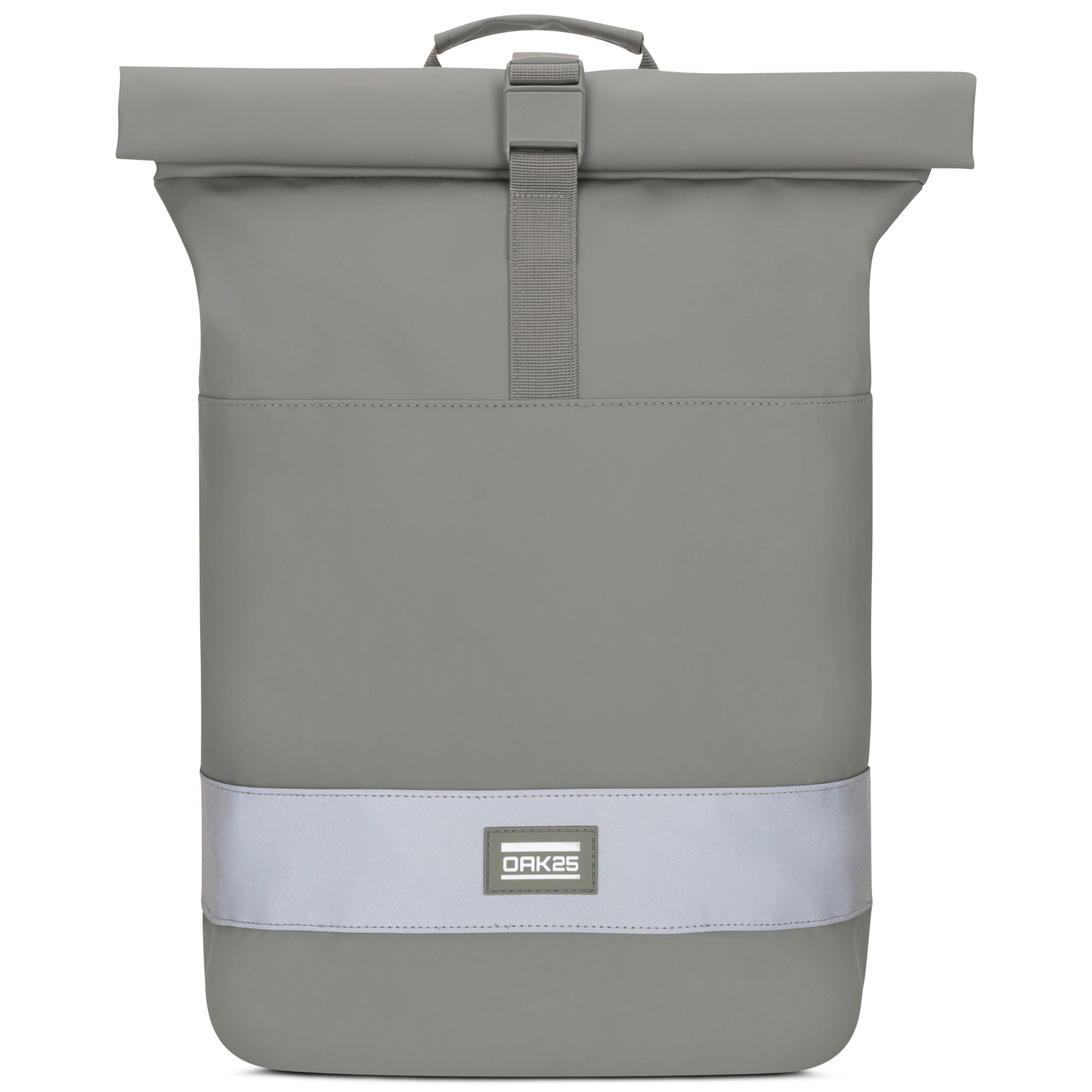 OAK25 Cityrucksack Everyday Rolltop Rucksack (1-tlg), Reflektierend, Wasserabweisend