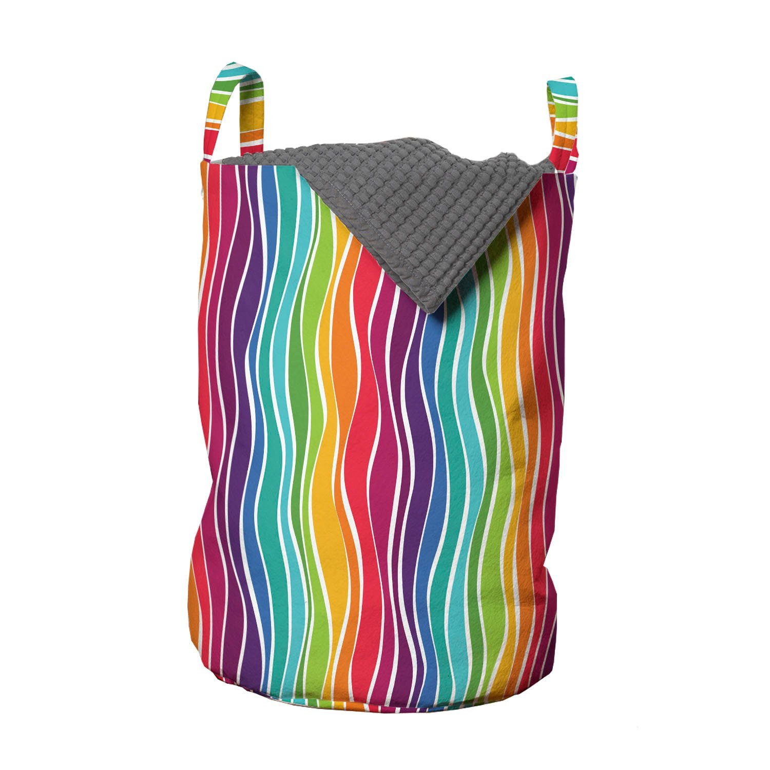 Griffen Vertical Waschsalons, Wäschekorb Strudel Wäschesäckchen Kordelzugverschluss für Abakuhaus Kunst Waves mit Regenbogen