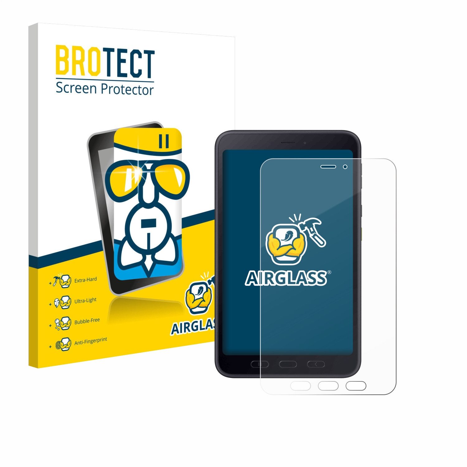 BROTECT Displayschutzglas Folie für Samsung Galaxy Tab Active 5 5G Enterprise Edition, Schutzfolie Glas Panzer Display Schutz klar