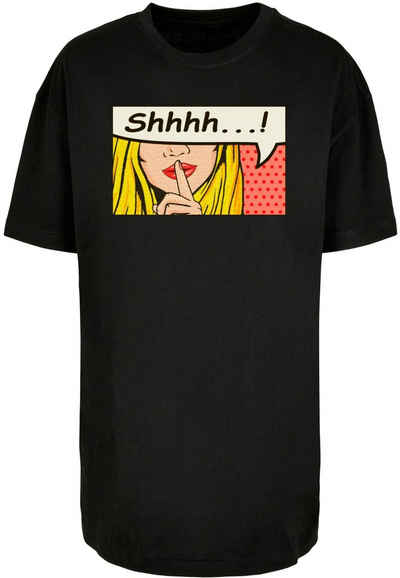 Merchcode T-Shirt Merchcode Damen Ladies Silent Sign Comic Boyfriend Tee (1-tlg)