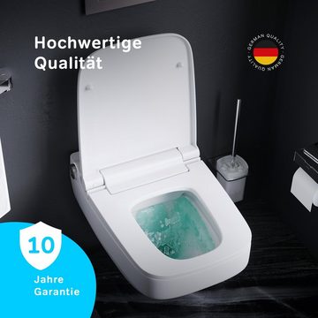 AM.PM Tiefspül-WC Inspire V2.0 hänge wc, Spülrandloses WC, Tiefspüler, wandhängend, Hängende Montage, Abgang waagerecht, Beleuchtung, Sitzheizung, Hydromassagefunktion