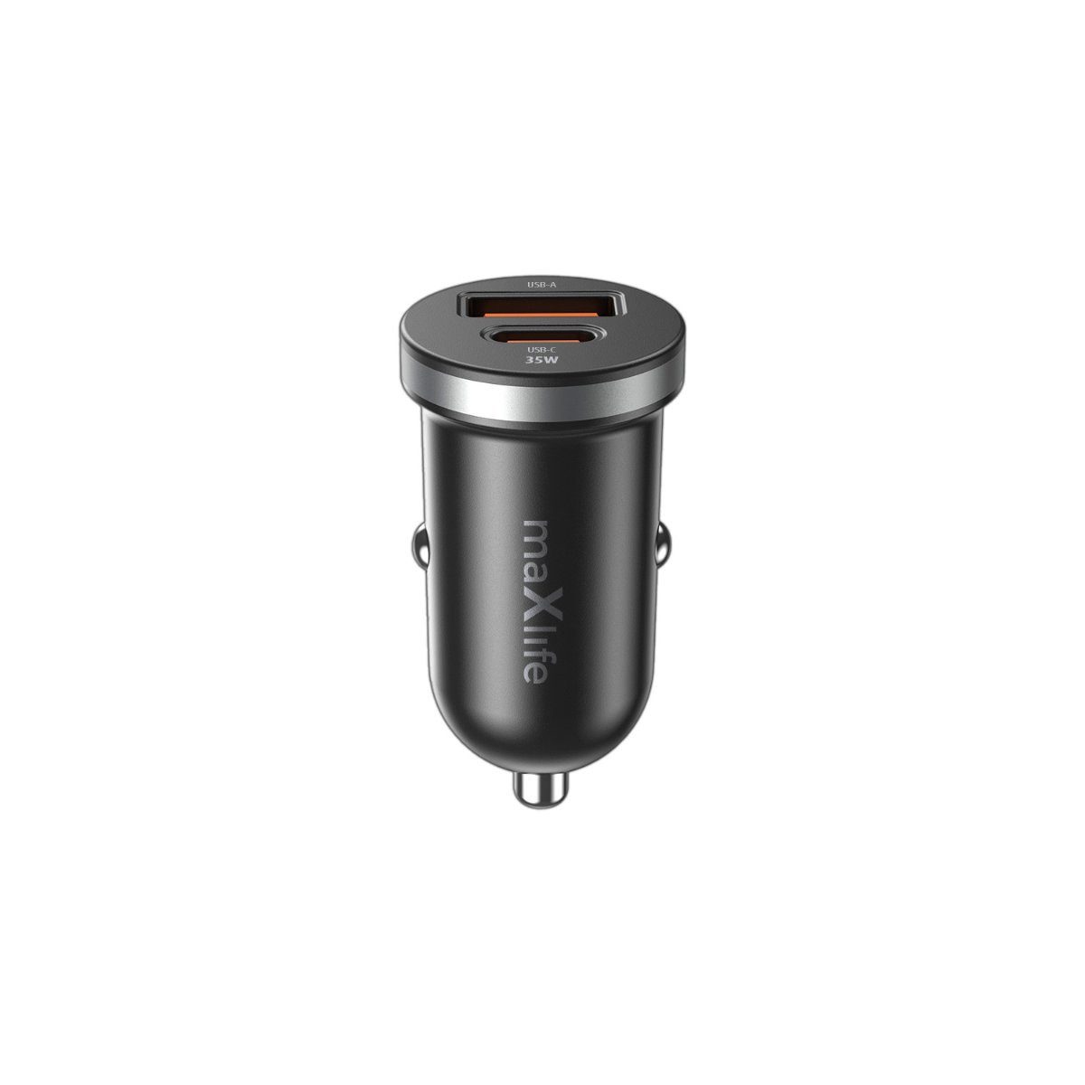 MaXlife Maxlife MXCC-05 PD QC Kfz-Ladegerät 1x USB-C 1x USB 35W schwarz Smartphone-Ladegerät