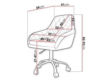 MIRJAN24 Sessel Muz 1018-1 (360 Grad), Regulierbare Sitzhöhe, Gasdruckfeder