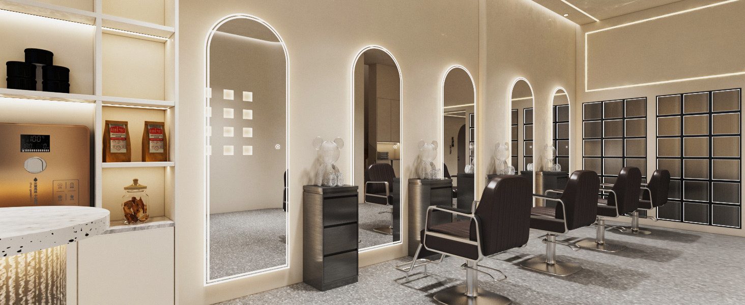 WDWRITTI Spiegel groß für Friseurladen Hotel Garderobe & Flur Schlafzimmer günstig online kaufen