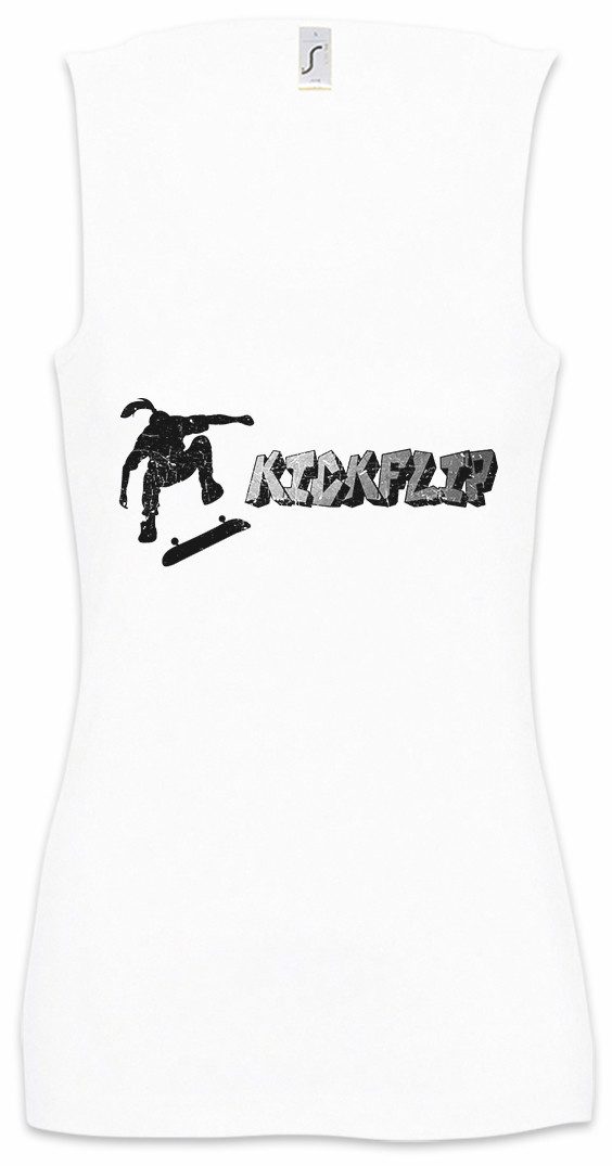 Urban Backwoods Tanktop Kickflip Ärmelloses Женщинам T-Shirt Skateboard Skate Or Skater Park Deck Skull Sport Sports Contest