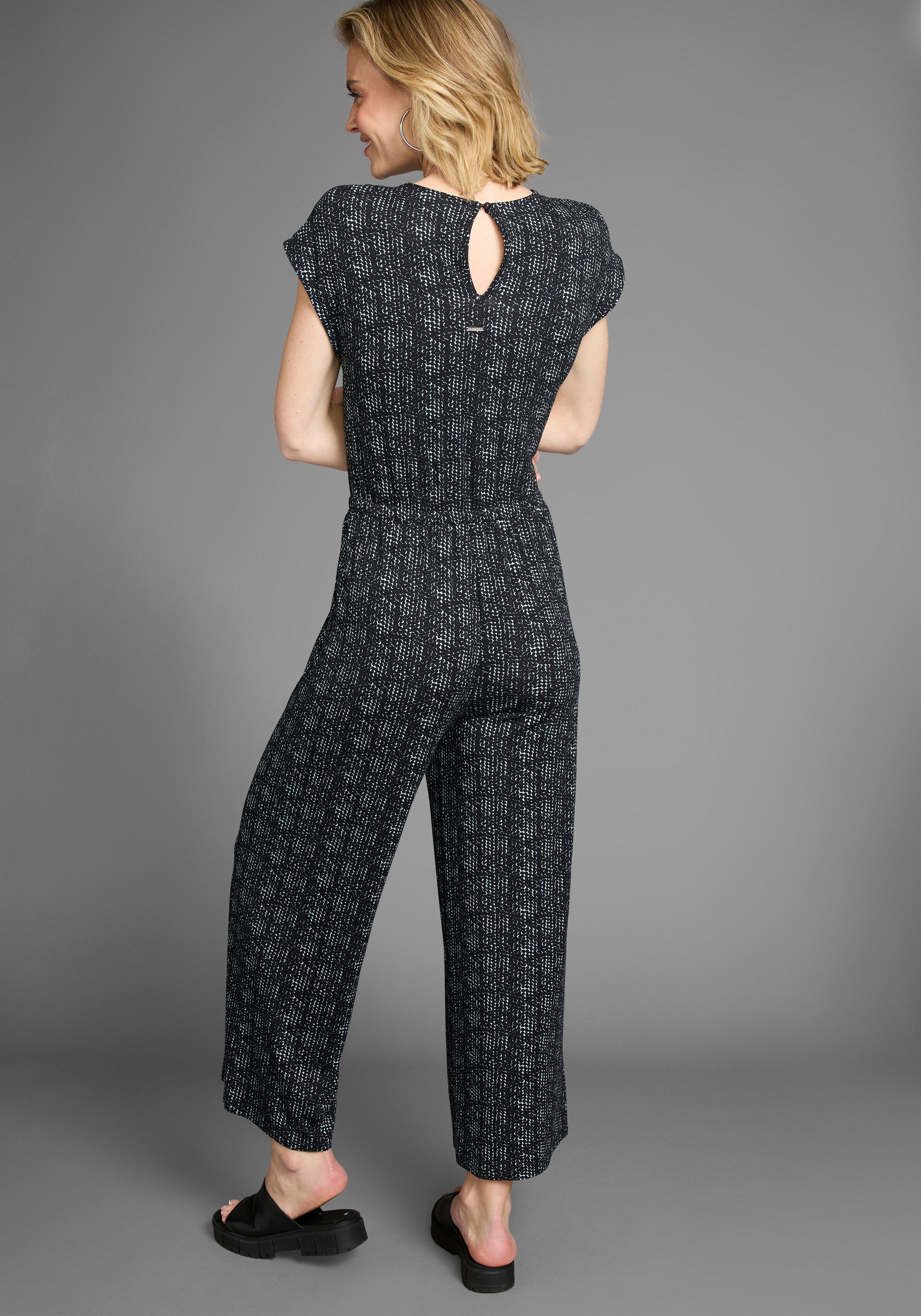 Laura Scott Jumpsuit mit filigranem Alloverprint günstig online kaufen