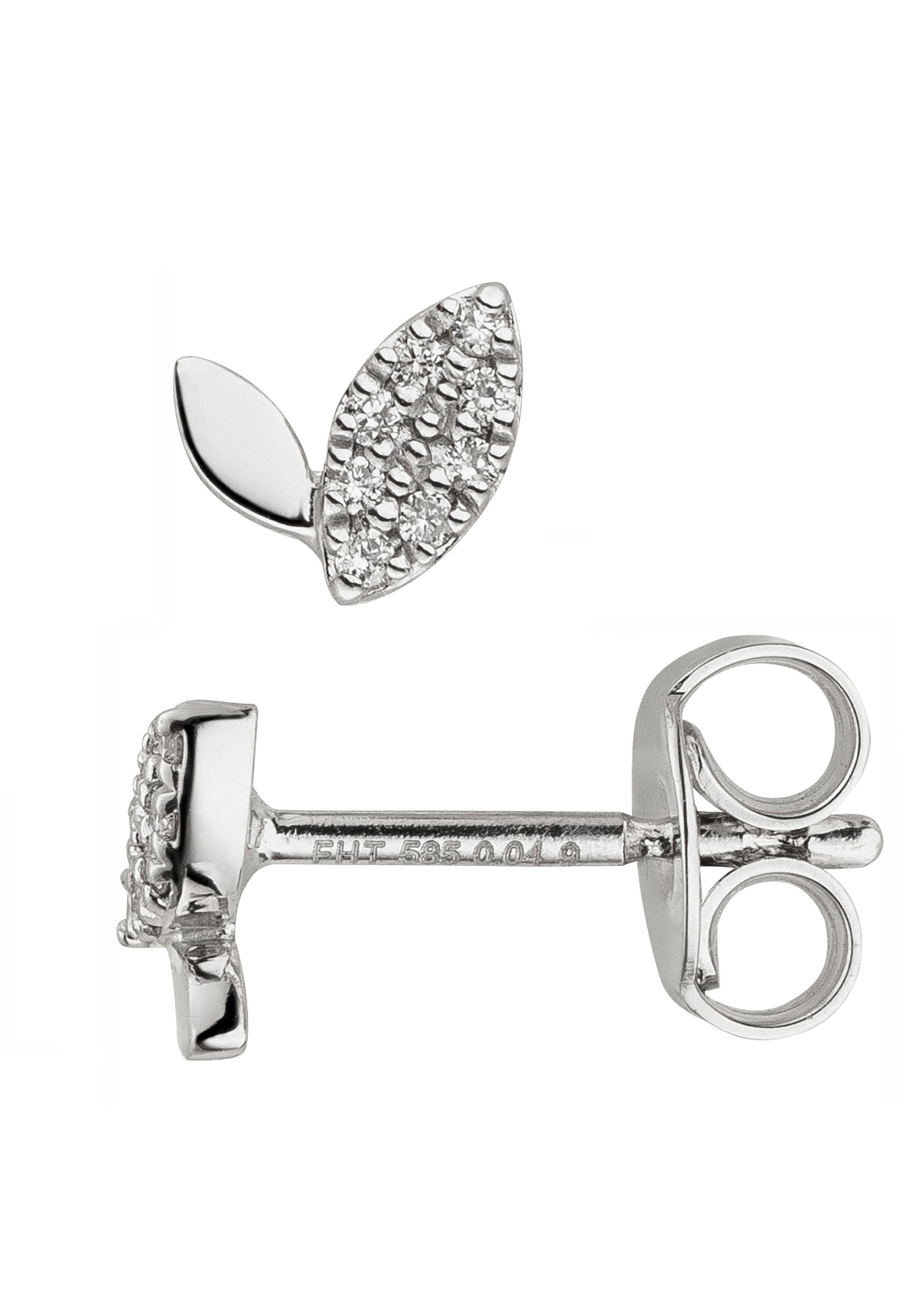 Paar Ohrstecker Ohrringe mit 16 Diamanten