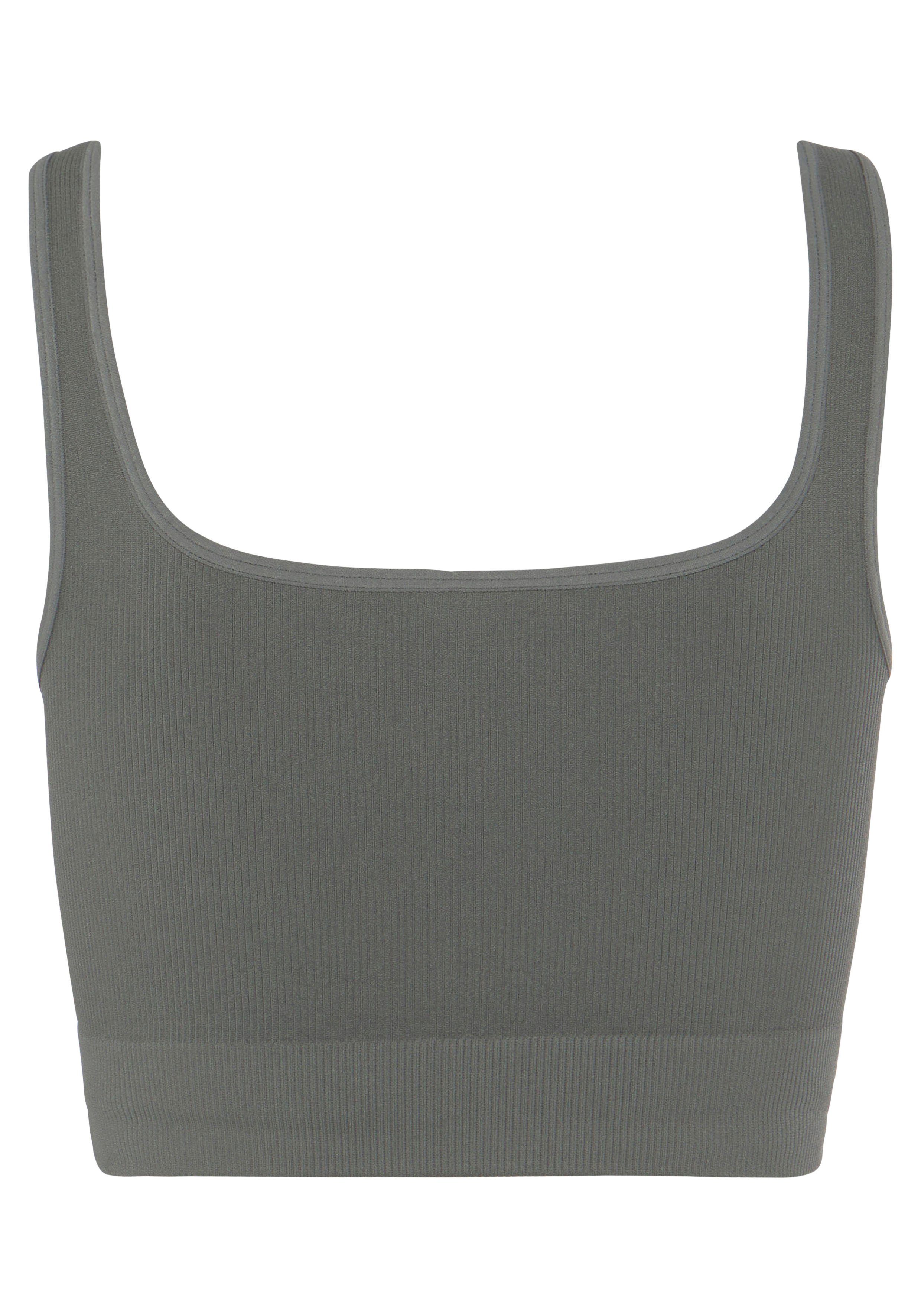 LASCANA Crop-Top Seamless Top mit Rippstruktur