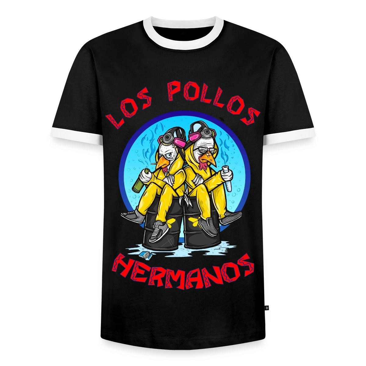 T-Shirt Breaking Bad Los Pollos Hermanos White Pinkman Männer Kontrast T-Shirt