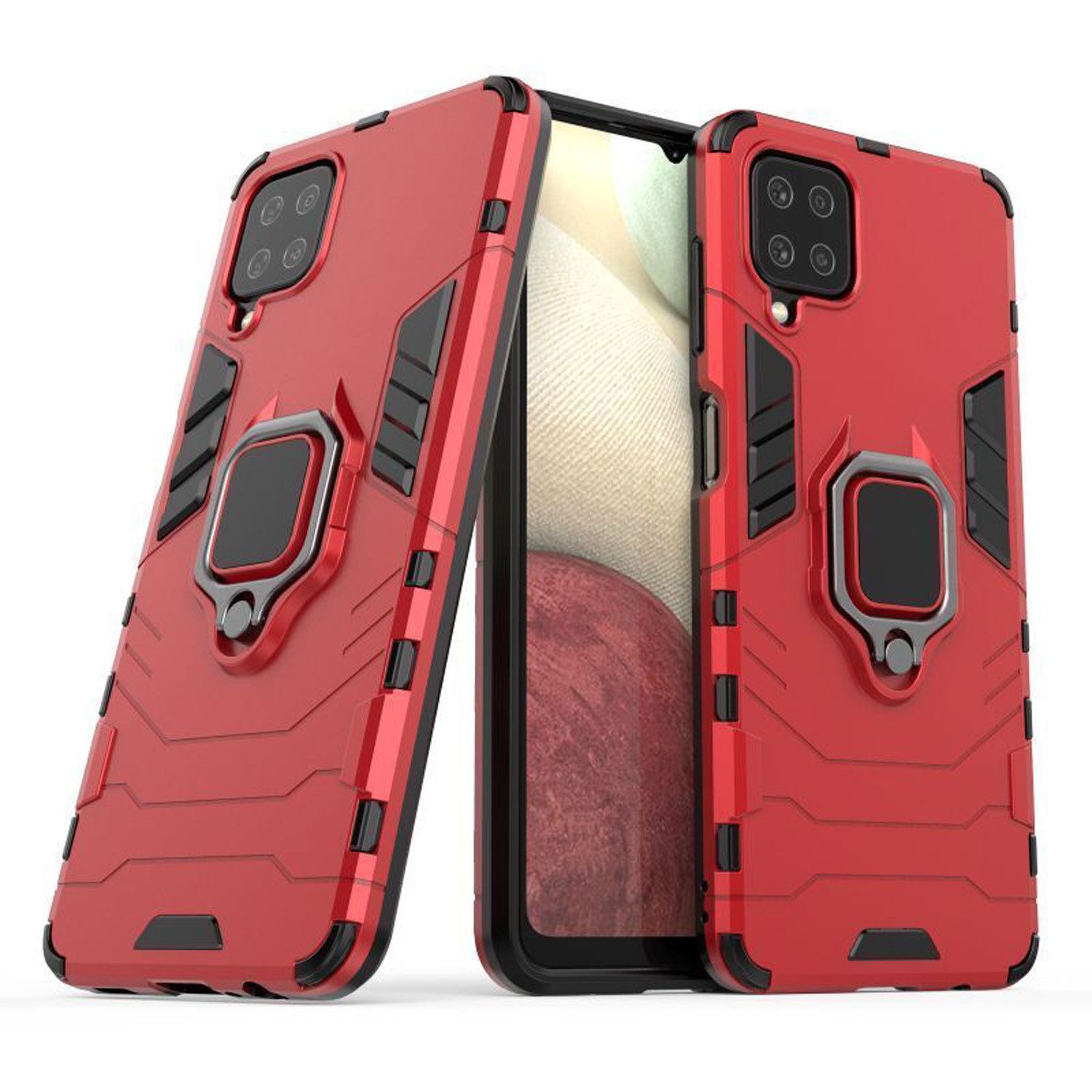 betterfon Handyhülle für Samsung Galaxy Outdoor Panzerhülle mit Slide-Kameraschutz, Mit Ringhalterung, Kamera-Schutz, Magnetplatte & 3-Schicht-Schutz