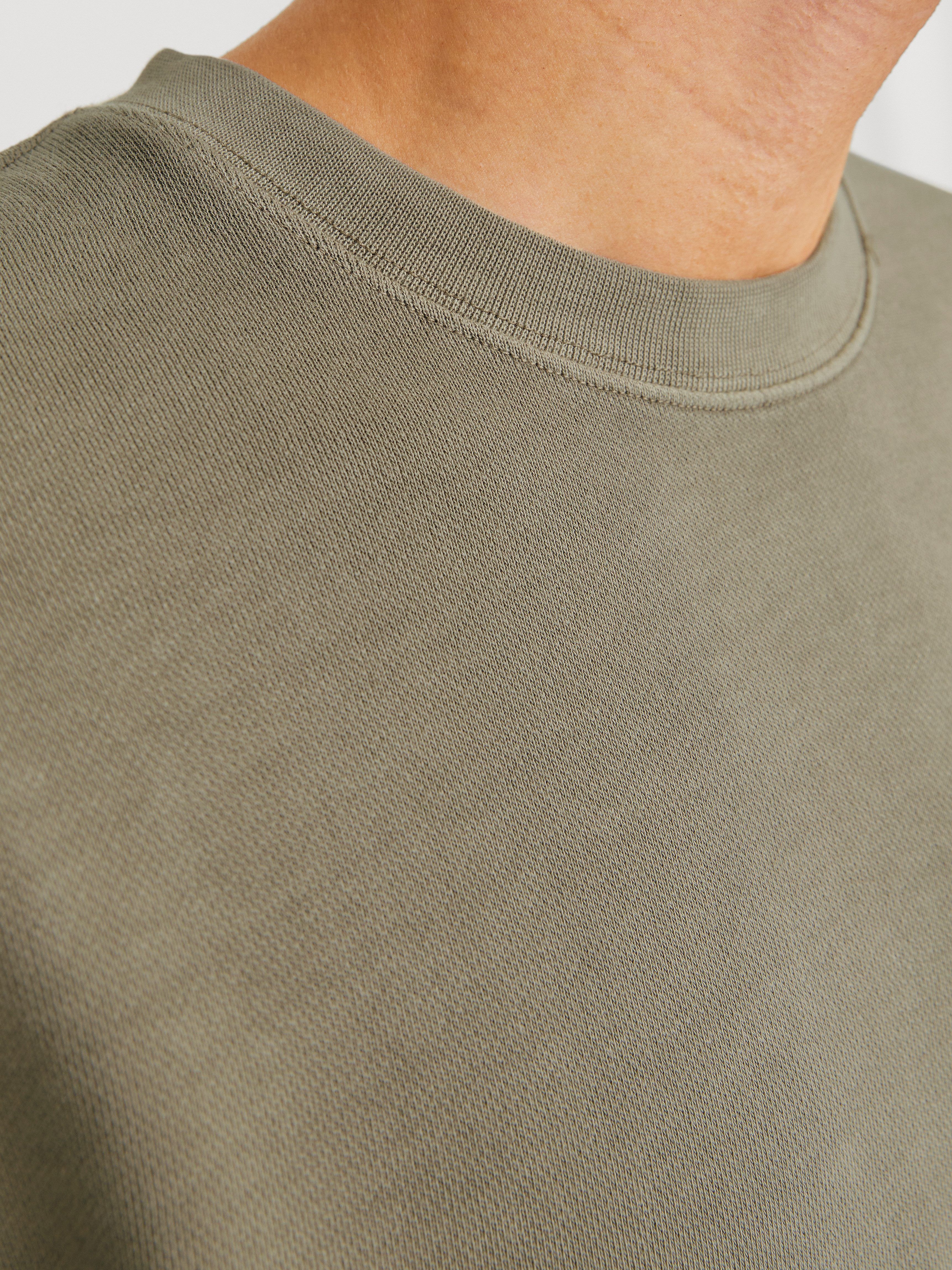 Jack & Jones Sweatshirt JJECHARGE FADED SWEAT CREW NECK NOOS mit Rippbündchen