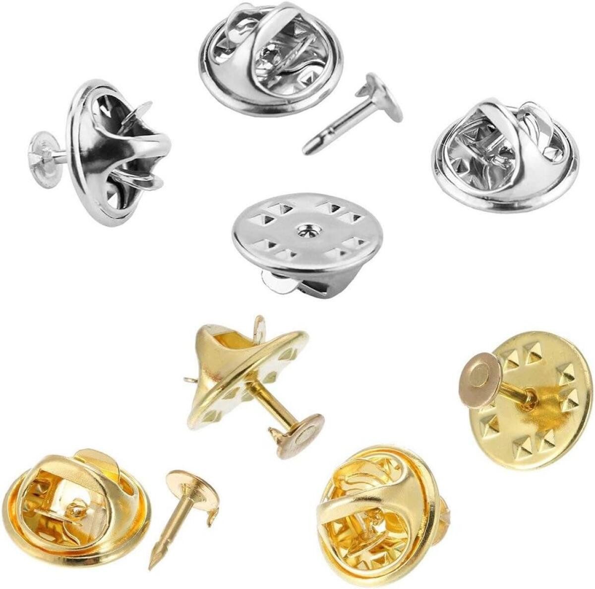 FELIXLEO Anstecknadel Schmetterling Pin Clutch Pins Anstecker Butterfly Clips (120-tlg)