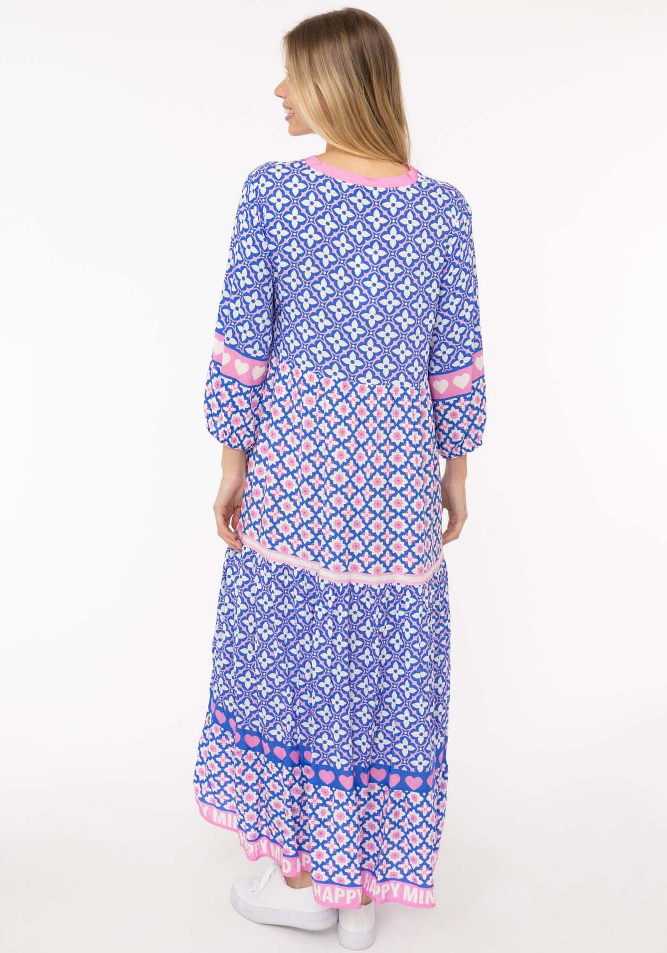 Zwillingsherz Maxikleid "Dreams" mit Mustermix, Knopfleiste günstig online kaufen