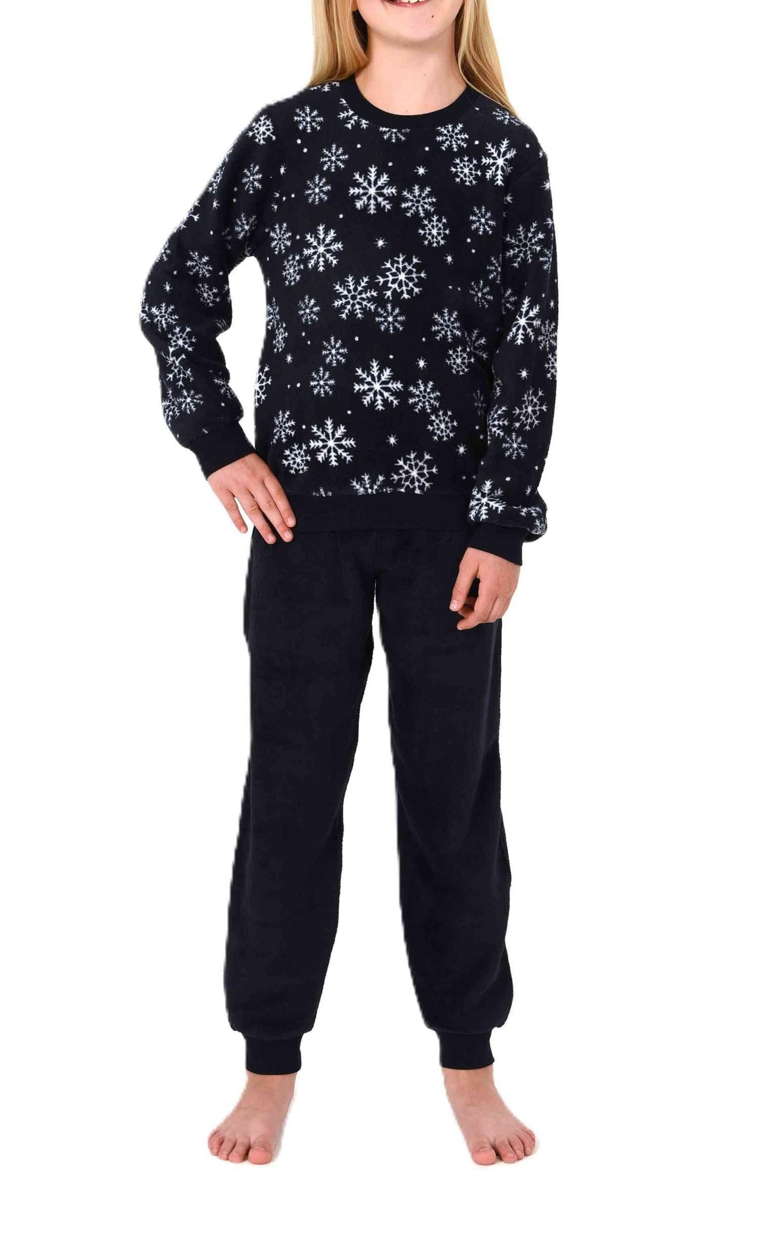 Pyjama Kuschelig warmer Mädchen Schlafanzug Pyjama aus Coralfleece