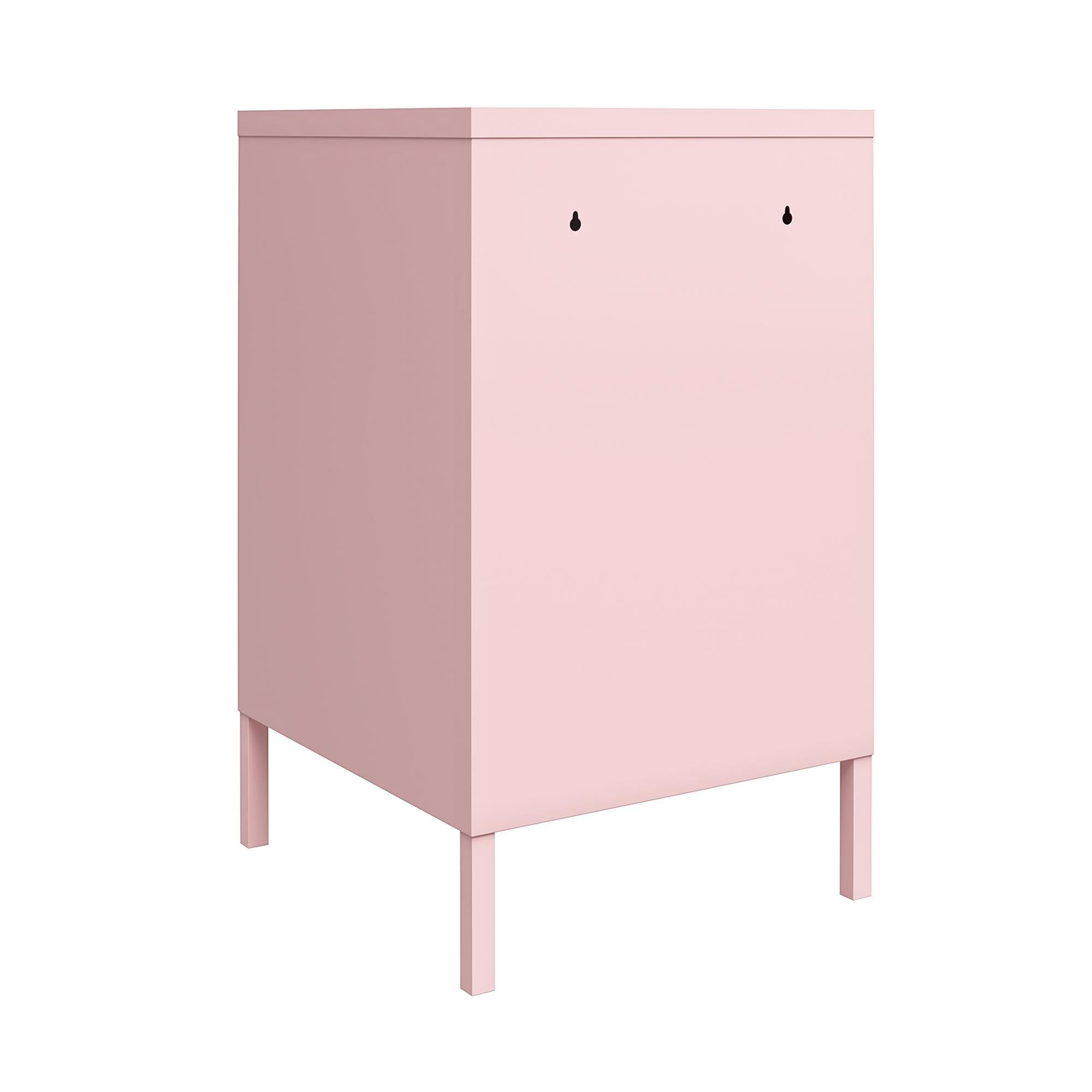 loft24 Nachtschrank Cache Metall Retro-Design Spint-Look, abschließbar, aus pink im