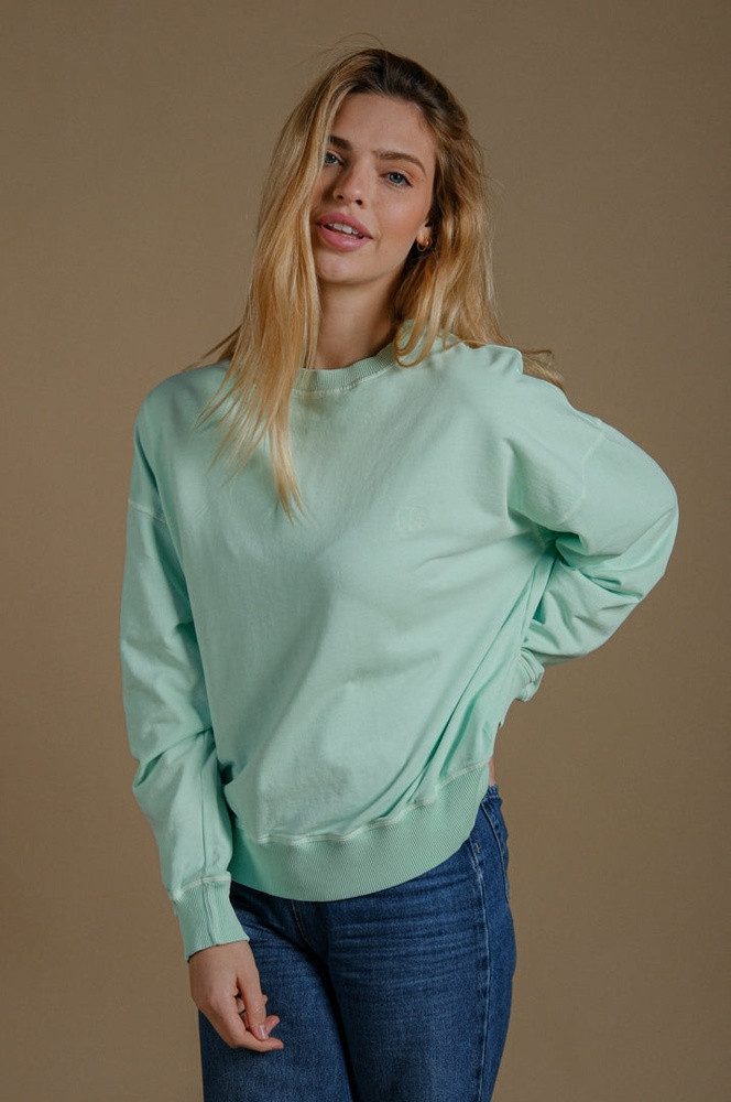 Trendsplant Rundhalspullover Women's Essential Pigment Oversized Sweater