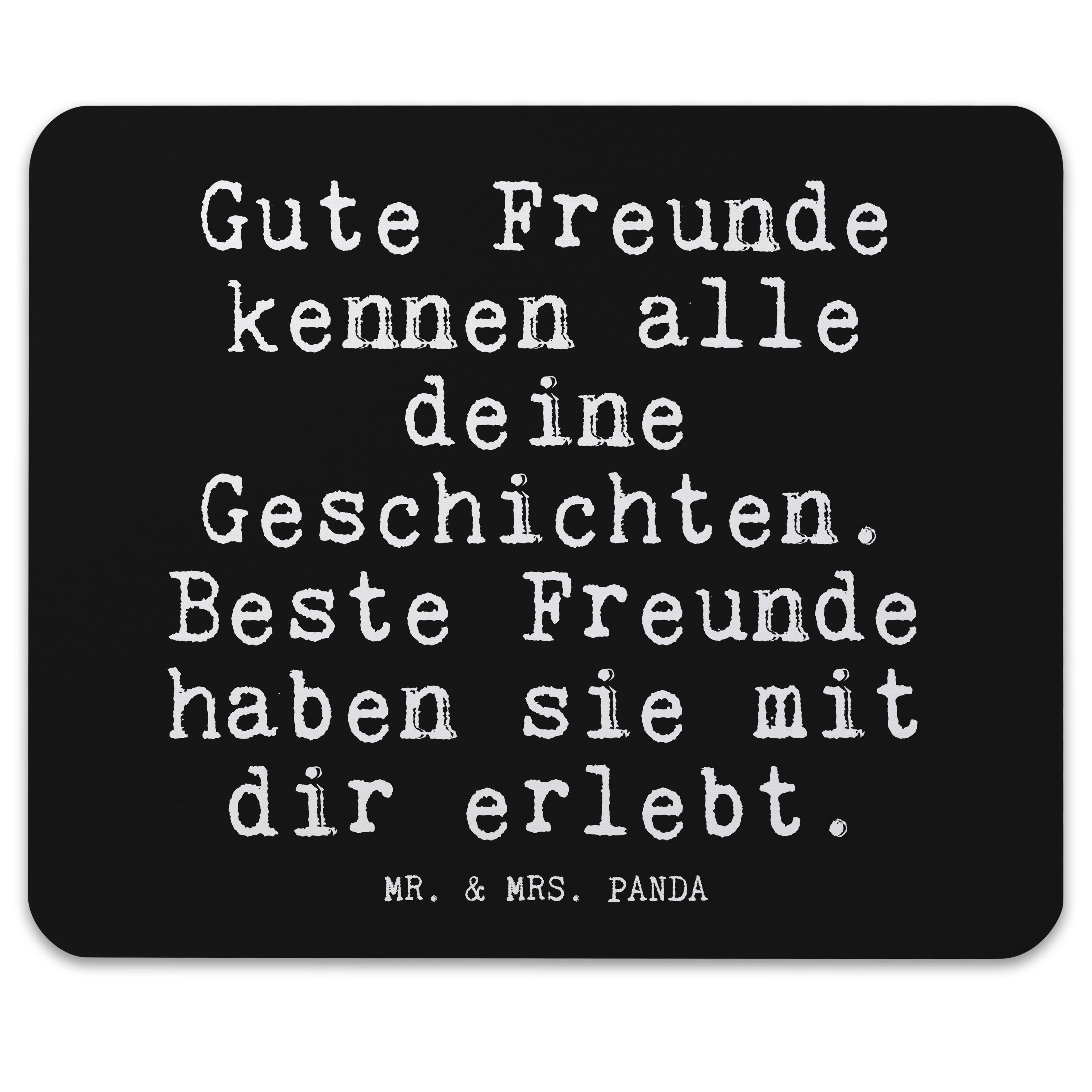 Mr. & Mrs. Panda Mauspad Gute Freunde kennen alle... Schwarz