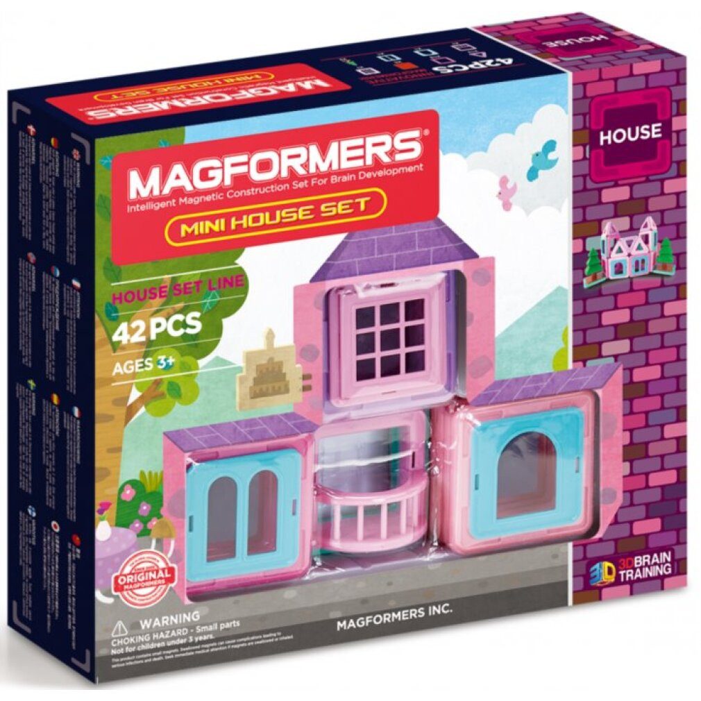 MAGFORMERS Mini-Haus Set 42 Teile Spielbausteine, (Packung)