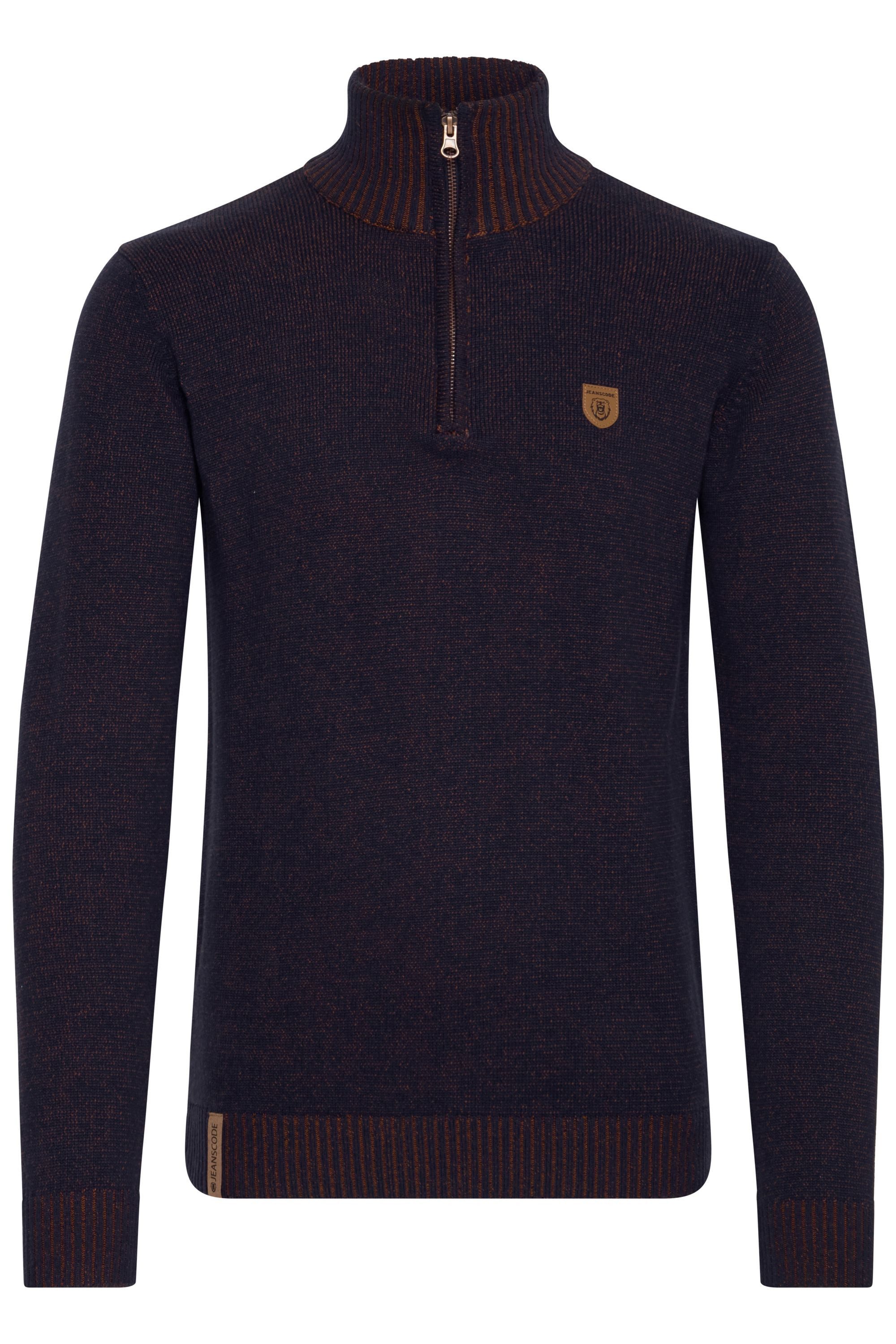 Indicode Troyer IDNathen Strickpulli mit Reißverschluss am Kragen günstig online kaufen