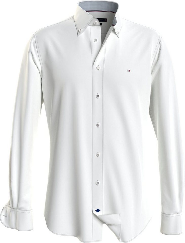 Tommy Hilfiger TAILORED Langarmhemd CL-W SOLID OXFORD RF SHIRT mit  Button-Down Kragen