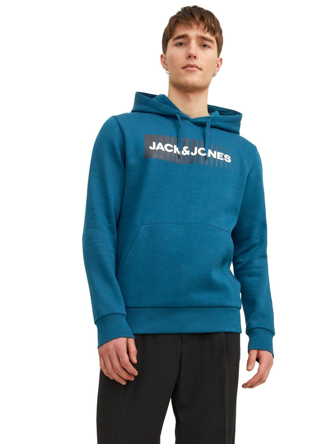 Jack & Jones Hoodie JJECORP LOGO aus Baumwollmix Sailor Blue 12233599