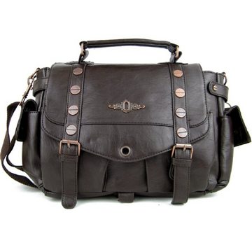 Banned Schultertasche Brown Copper, Steampunk Optik