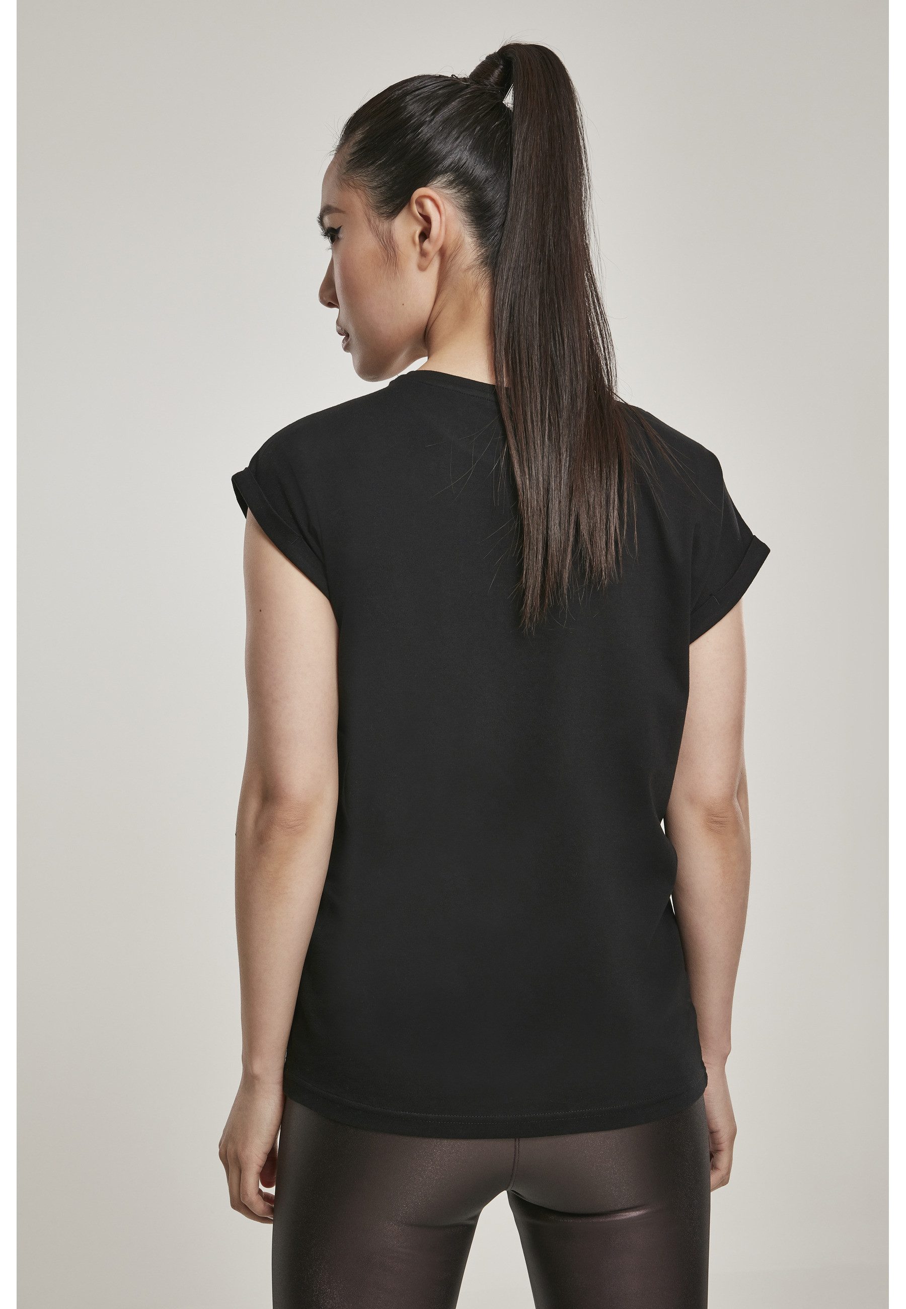 URBAN CLASSICS Kurzarmshirt Urban Classics Damen Ladies Organic Extended Shoulder Tee (1-tlg)