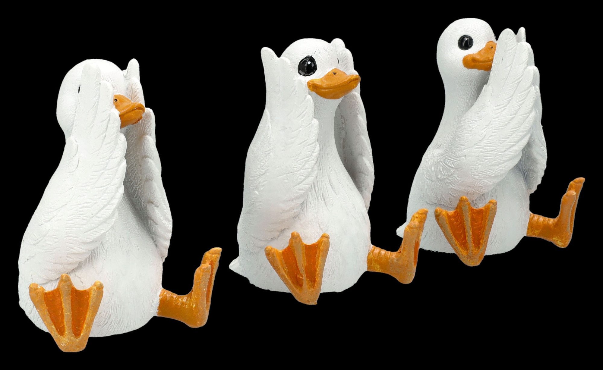 Figuren Shop GmbH Tierfigur Gänse Figuren – Nichts Böses Set Tierfiguren lustige Deko 8.5 cm Gans