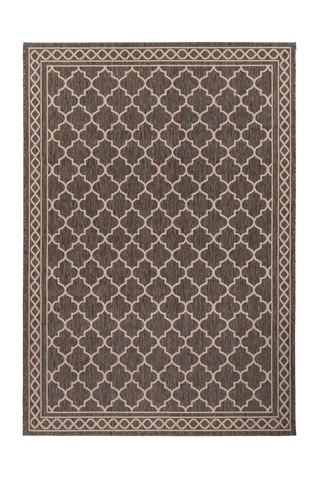 Kayoom Teppich in Braun / Creme, 100% Polypropylen - 150x80cm (LxB)