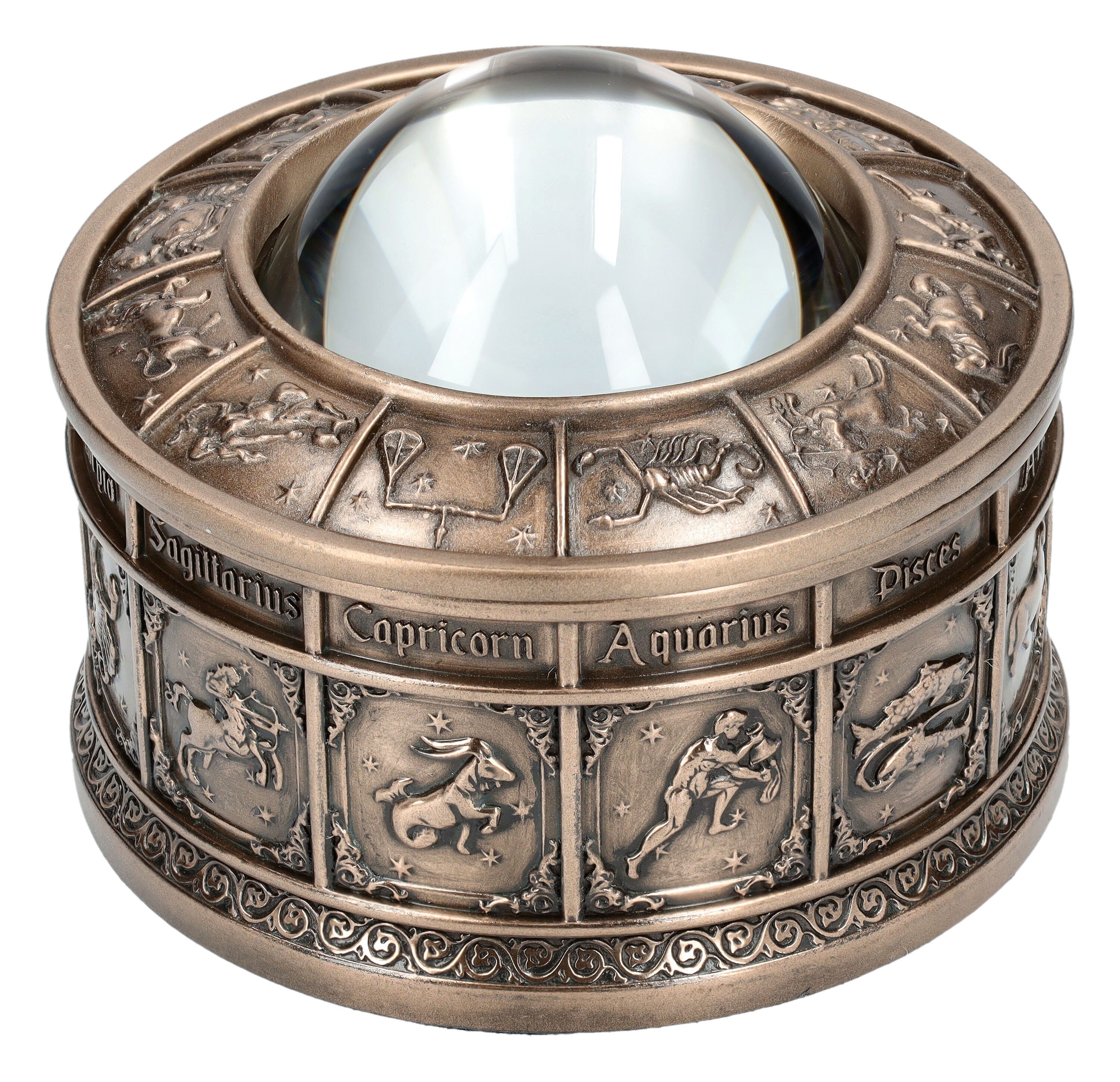 Figuren Shop GmbH Aufbewahrungsdose Schatulle Sternzeichen & Allsehendes Auge - Veronese Aufbewahrungsdose