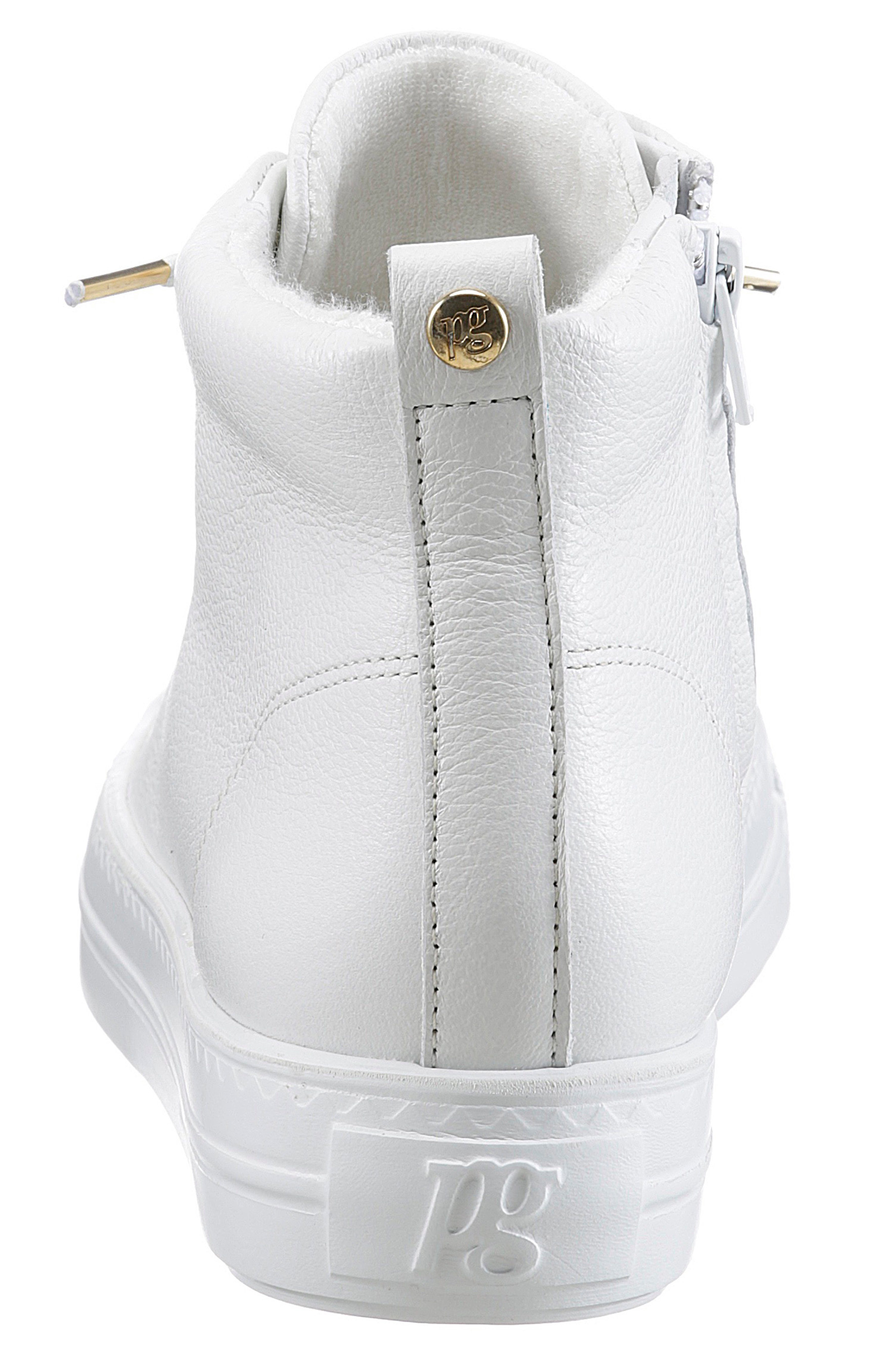 Paul Green Sneaker Details goldfarbenen weiß mit