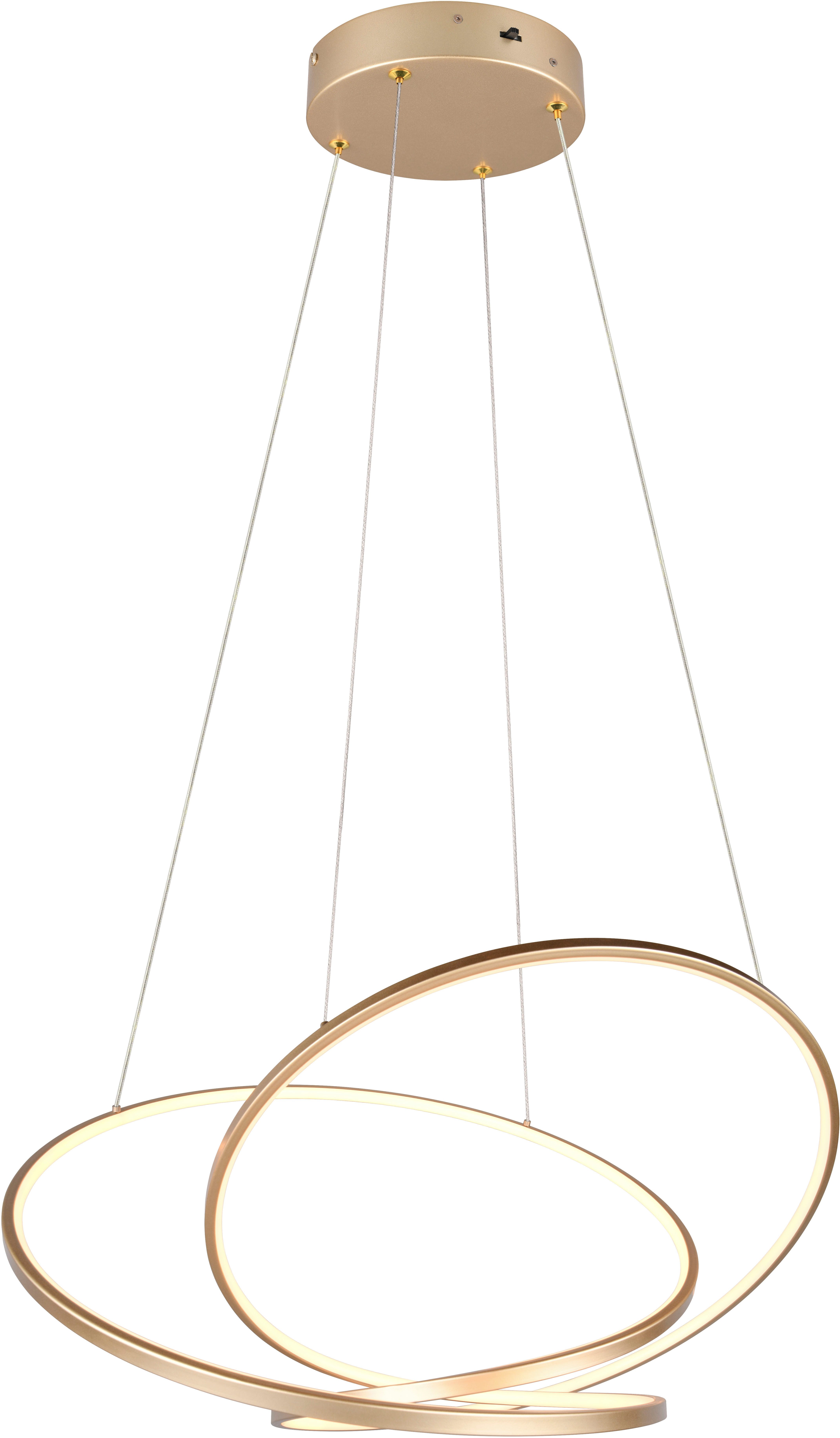 TRIO Leuchten LED Pendelleuchte DARVIN, LED Hängelampe 52W 6700 Lumen, dimmbar, Lichtfarbe einstellbar, Dimmfunktion, LED fest integriert, …