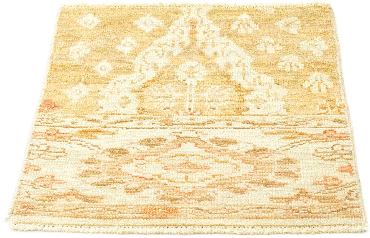 Wollteppich Designer Teppich handgeknüpft beige, morgenland, quadratisch,  Höhe: 6 mm, handgeknüpft, Zeitloses Design
