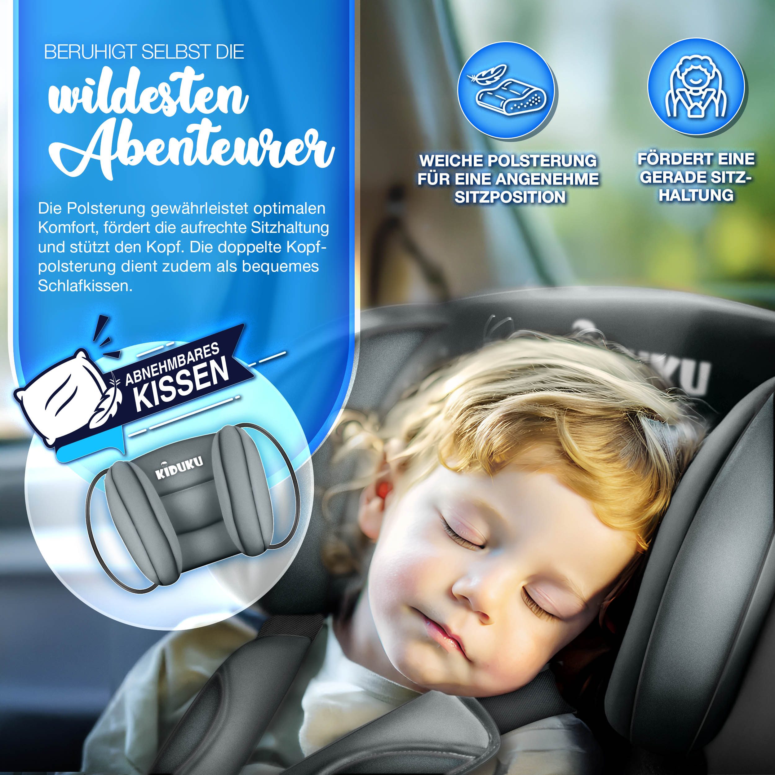 KIDUKU Autokindersitz Kindersitz 9-36 kg (1-12 Jahre), Autositz ECE R 129/03, Kinderautositz Gruppe 1/2/3 – Bild 3 von 5