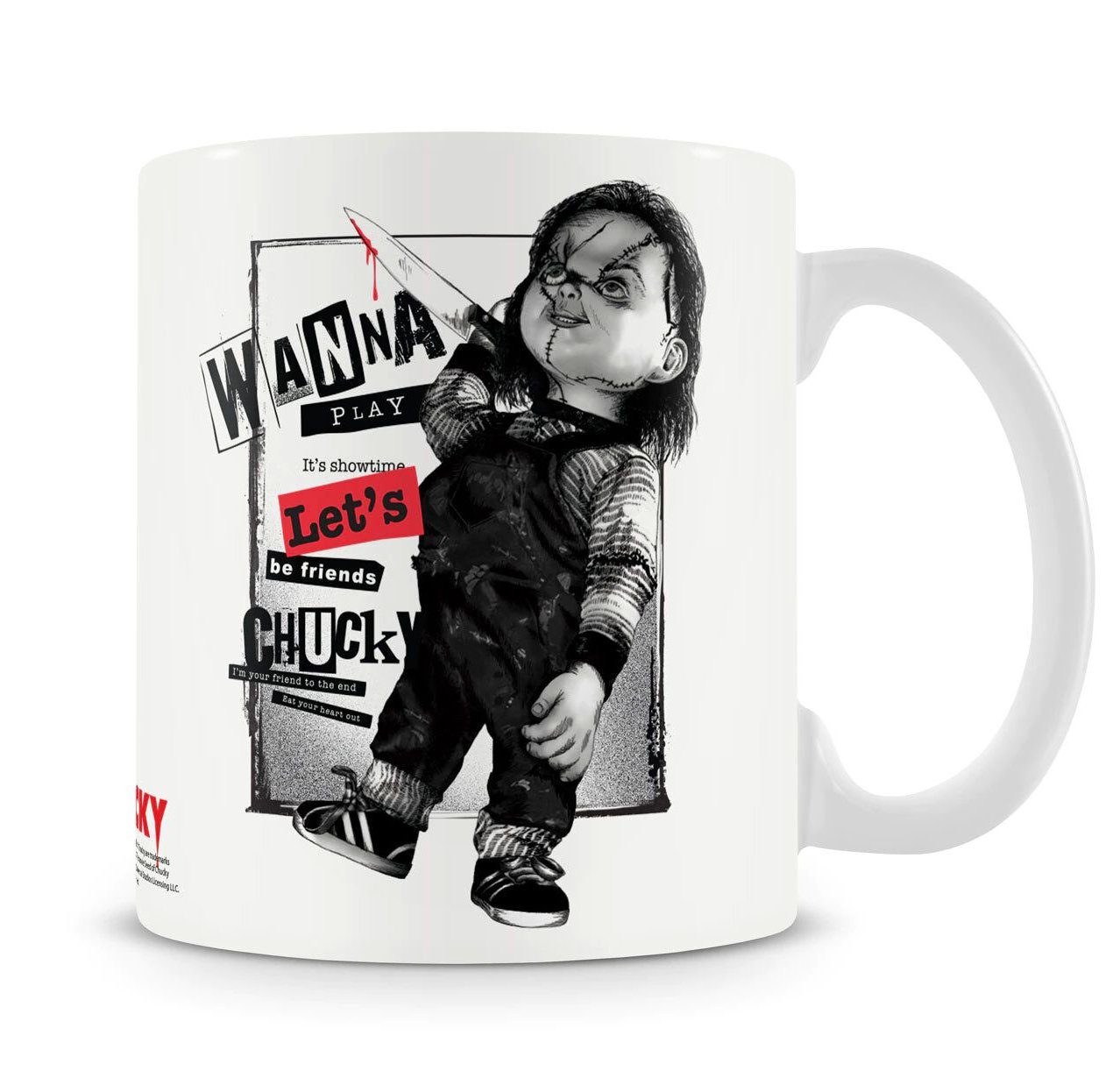 Hybris Tasse Chucky Tasse Let's be friends Lass uns Freunde sein Tasse