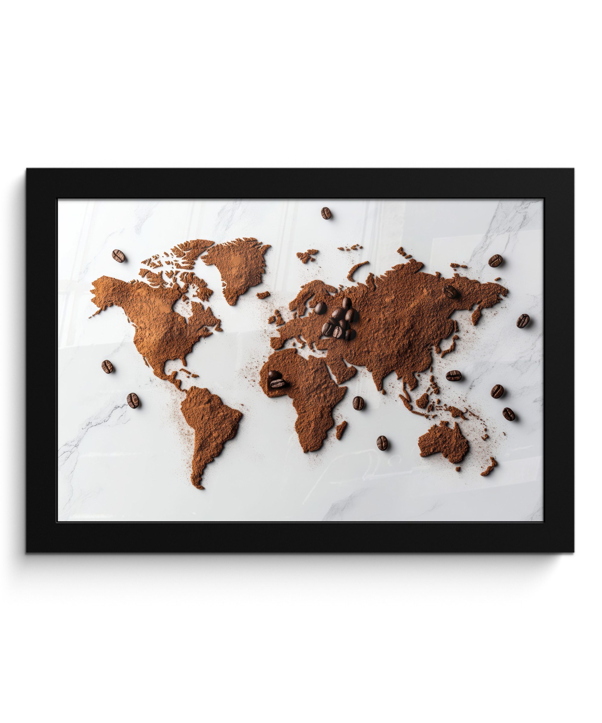 MuchoWow Poster Weltkarte - Kaffee - günstig online kaufen