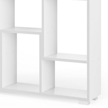 Vicco Raumteiler Bücherregal Standregal DOMUS 8 Fächer Weiß