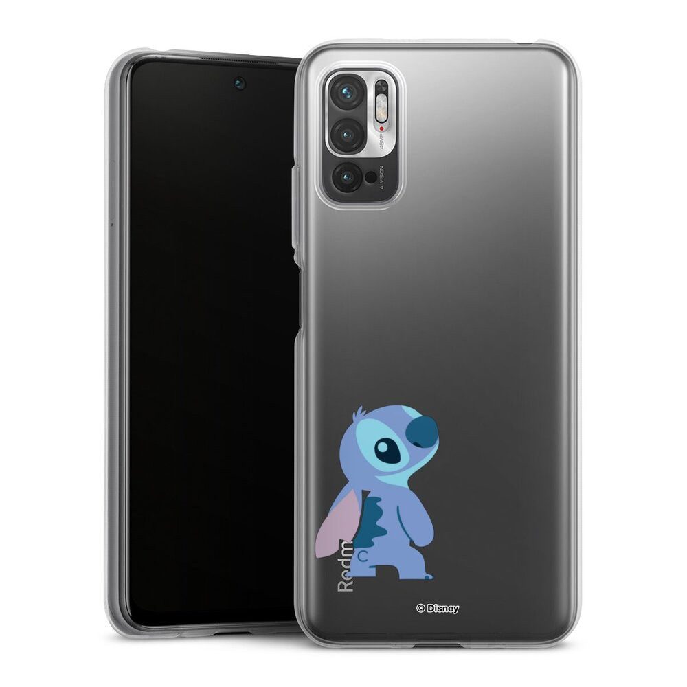 DeinDesign Handyhülle Lilo & Stitch Fanartikel Disney Stitch Smiling, Xiaomi Redmi Note 10 5G Silikon Hülle Bumper Case Handy Schutzhülle