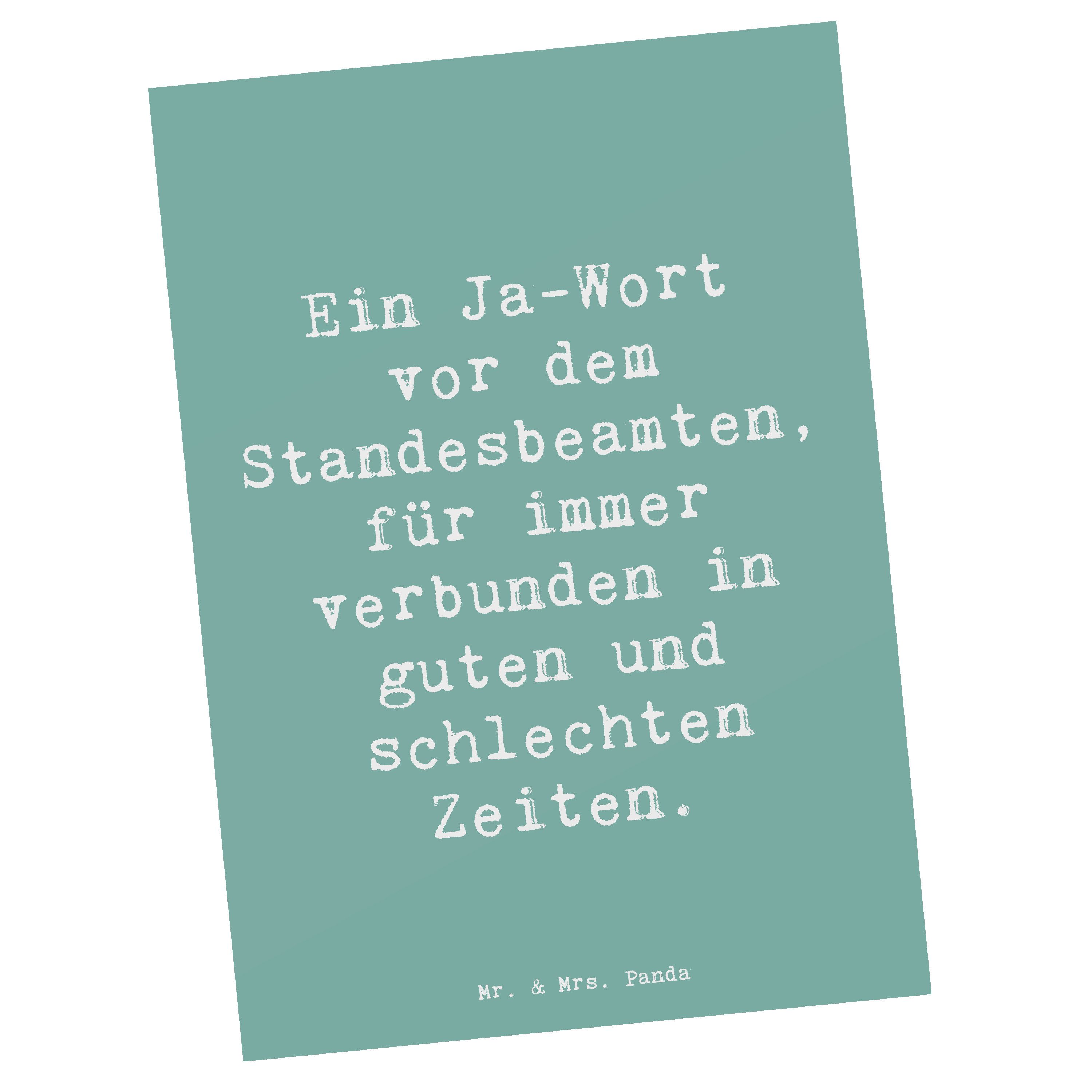 Postkarte Standesamtliche Trauung Versprechen - Meeresbrise - Geschenk, tiefe V