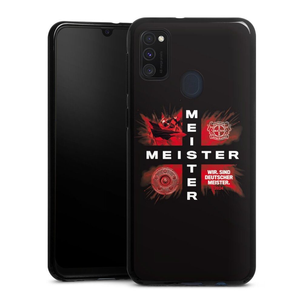 DeinDesign Handyhülle Bayer 04 Leverkusen Meister Offizielles Lizenzprodukt, Samsung Galaxy M30s Silikon Hülle Bumper Case Handy Schutzhülle