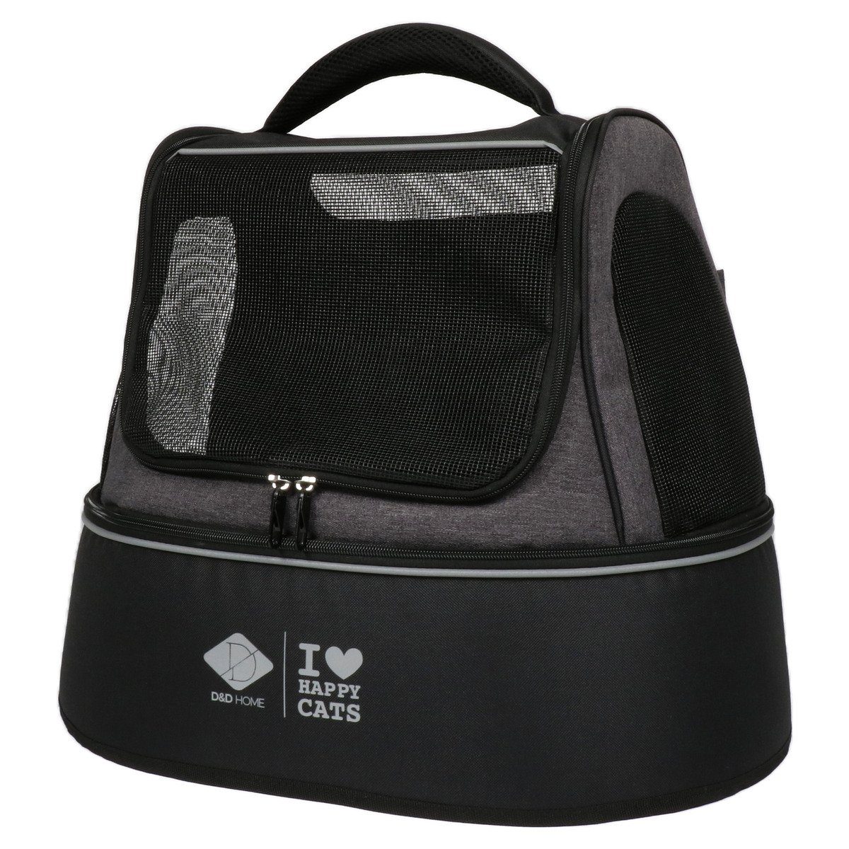 D&D Tiertransporttasche Katzentransporttasche I Love Happy Cats Phoebe schwarz