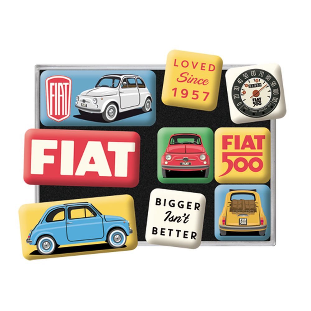 Nostalgic-Art Magnet 9tlg. Magnetset - Fiat 500 Loved Since 1957
