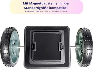MAGNIKON Magnetspielbausteine 2 STK Click-Räder ODER Fahrgestell für Magnetbausteine, Ergänzungsset, (Magnetische Bausteine Räder, 2 St., Klick Räder), Zusätzliche Teile