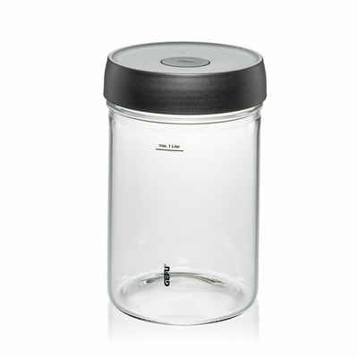 GEFU Fermentationsglas Nativo 1 L, Borosilikatglas, mit Beschwergewicht