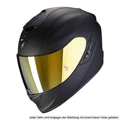 Scorpion Exo Motorradhelm Exo-1400 Evo Air schwarz matt, Sport Touren Helm aufpumpbare Wangenpolster Pinlock Sonnenblende