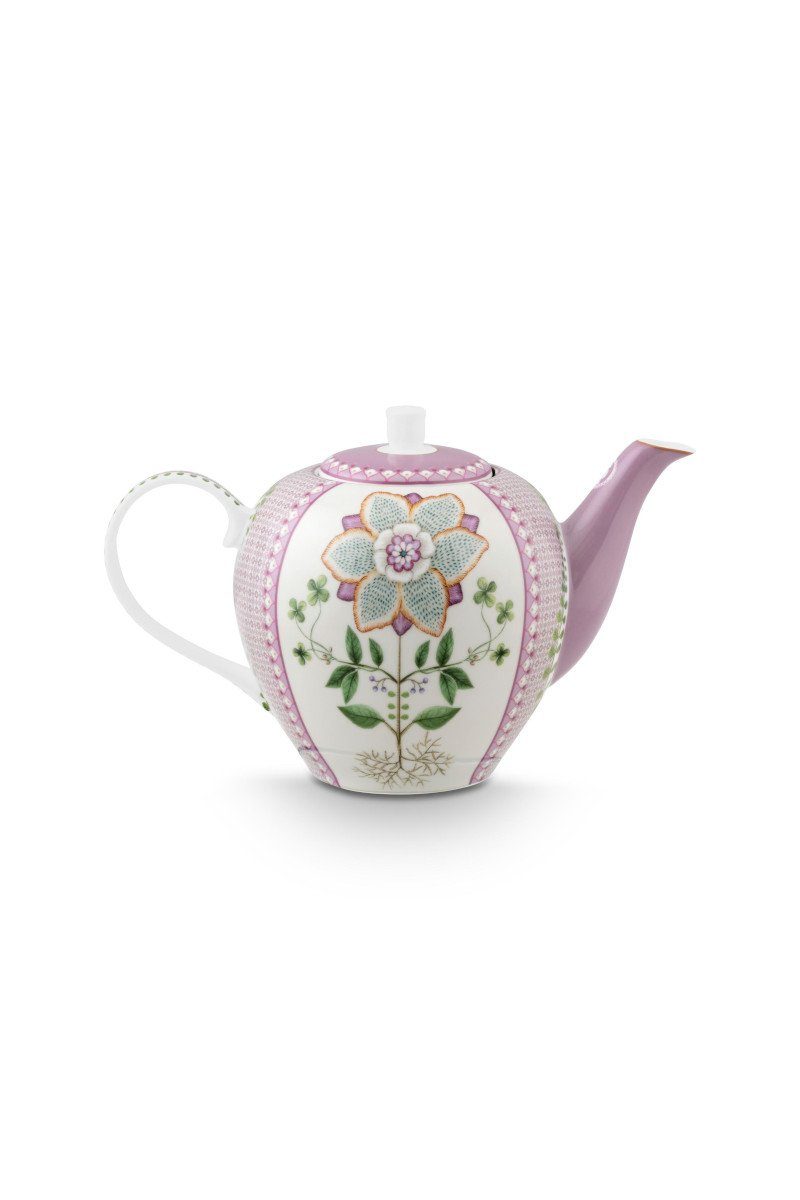 PiP Studio Teekanne Lily&Lotus Teekanne lila 1,6l, Tea Pot Lily&Lotus Tiles Lilac 1.6ltr